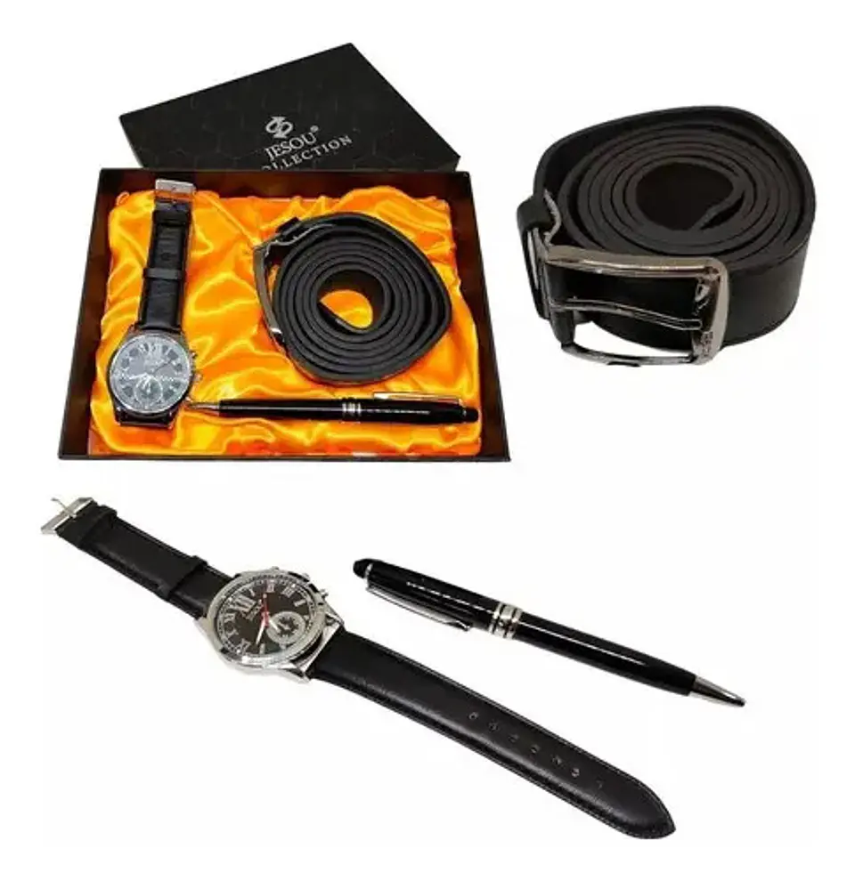 Correa + Reloj Estuche Kit  Hombre Regalo Cinturón 16065 1