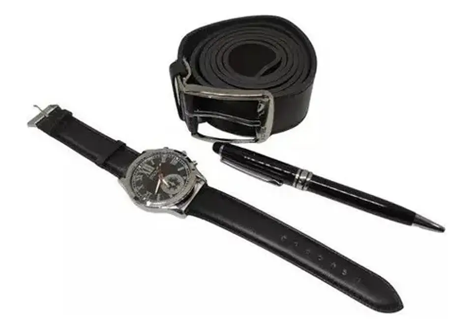 Correa + Reloj Estuche Kit  Hombre Regalo Cinturón 16065 2
