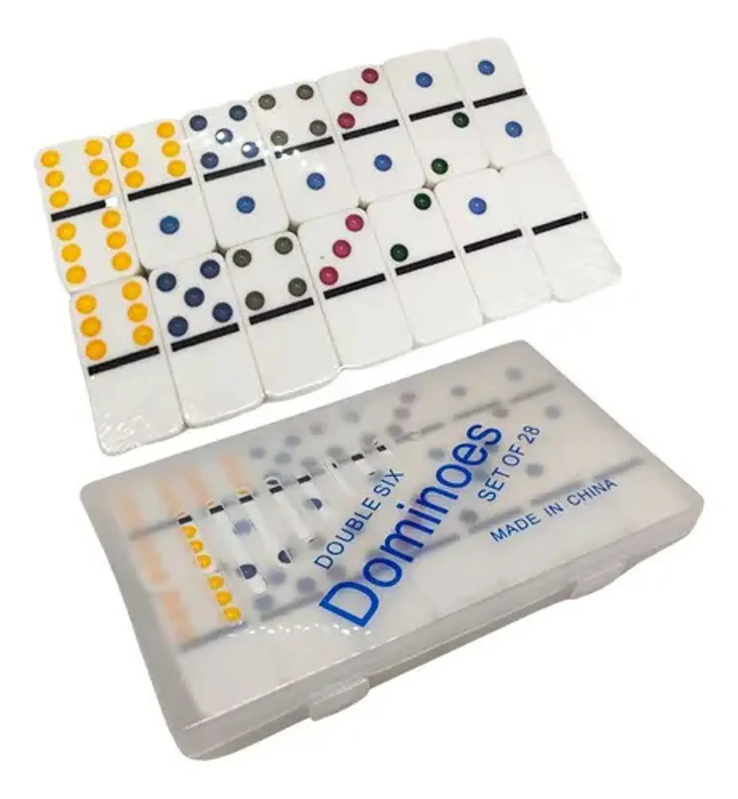 Domino Juego Mesa Caja Plástica Fichas Casino Cartas  4006 1