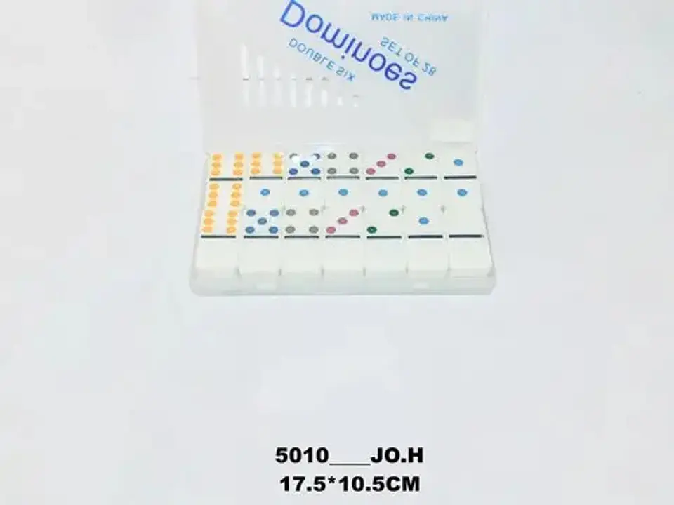 Domino Juego Mesa Caja Plástica Fichas Casino Cartas  4006 3