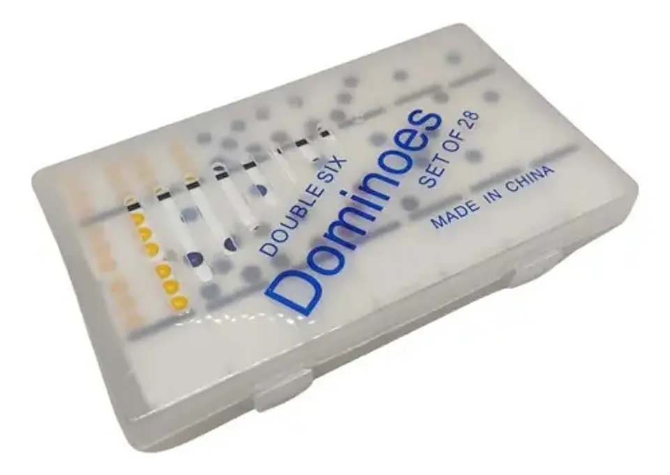 Domino Juego Mesa Caja Plástica Fichas Casino Cartas  4006 4