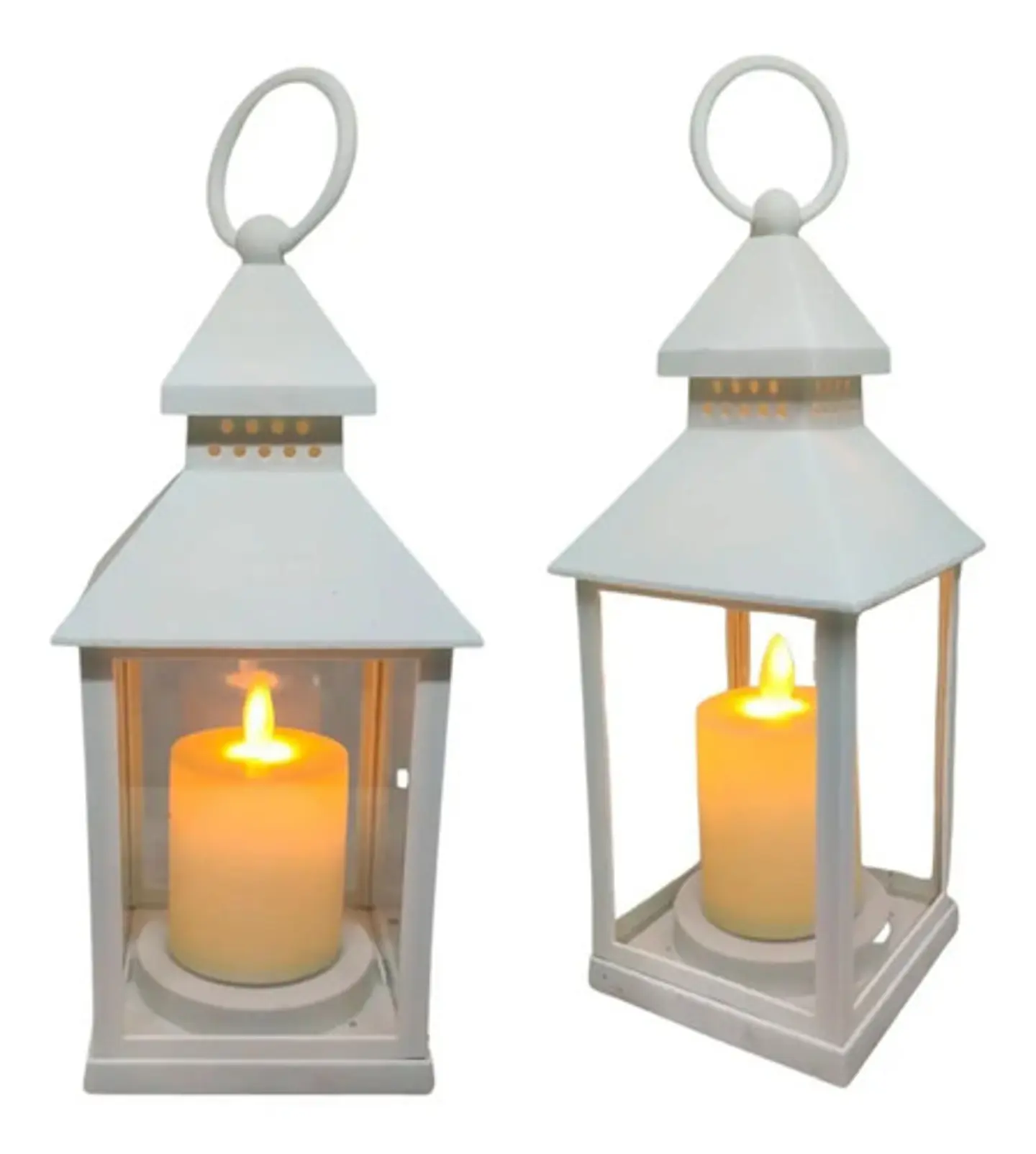 Farol Vela Eléctrica Led Luz X1 Und Faroles Lampara  Navidad 4