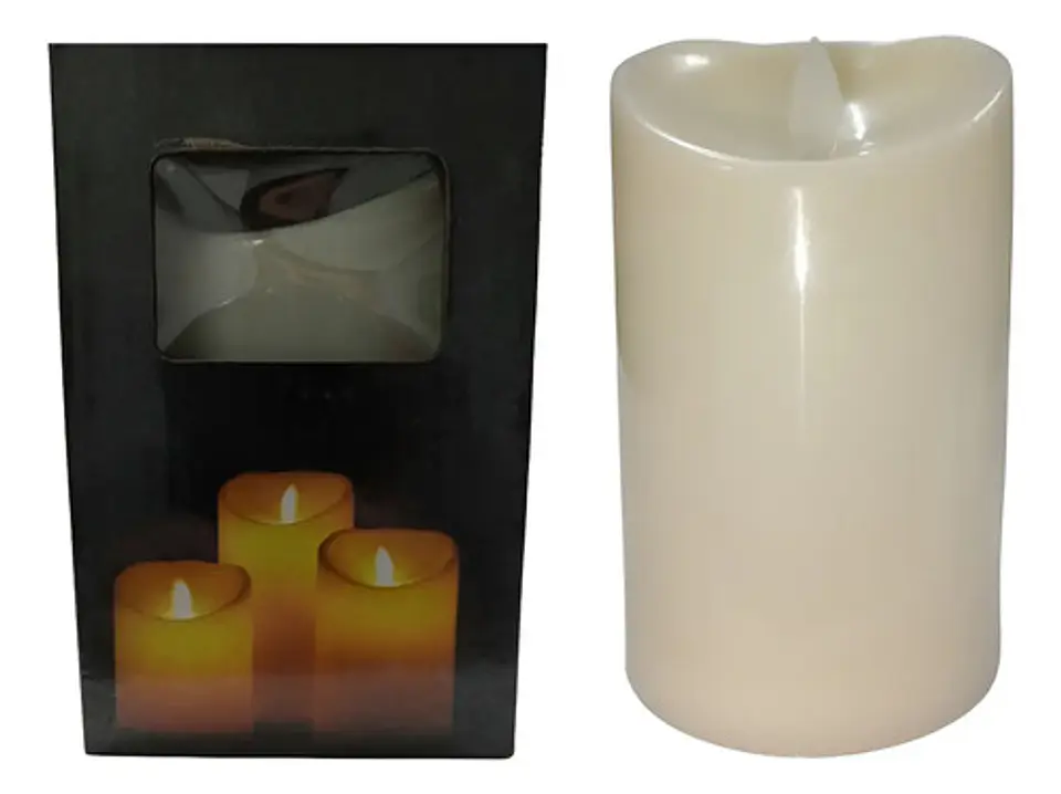 Vela Eléctrica Led Luz Decoración Lampara 12cm Linterna  1
