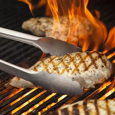 Pinzas Para Coger Alimentos Cubiertos Para Barbacoa Asado 