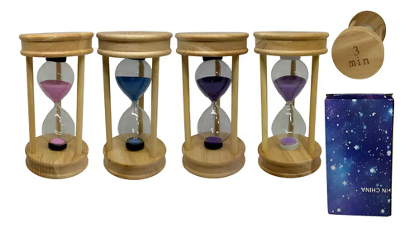 Reloj Arena 3 Minutos Vidrio Temporizador Decoración Tiempo 1