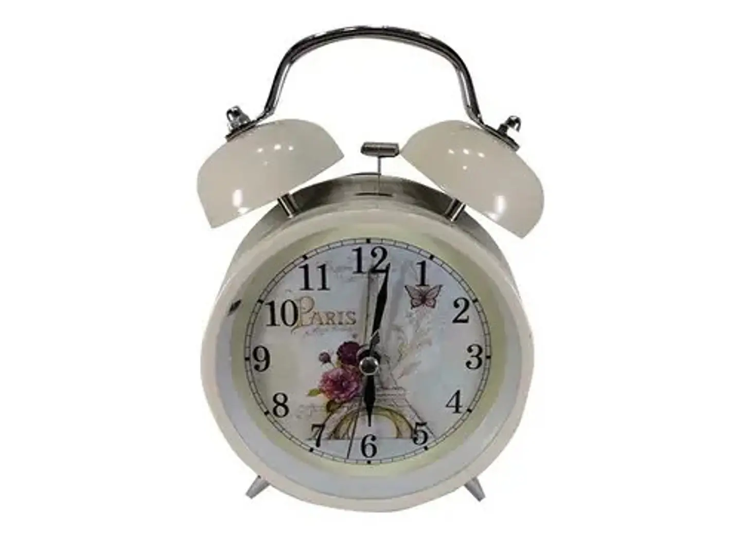 Reloj Despertador Alarma Mesa Mickey Campana Hora Luz Metal 2