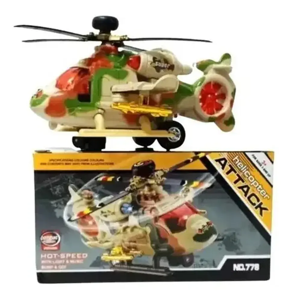 Helicóptero  Avión Juguete Con Luces Sonido Movimiento Niños 1