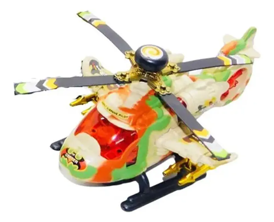 Helicóptero  Avión Juguete Con Luces Sonido Movimiento Niños 3