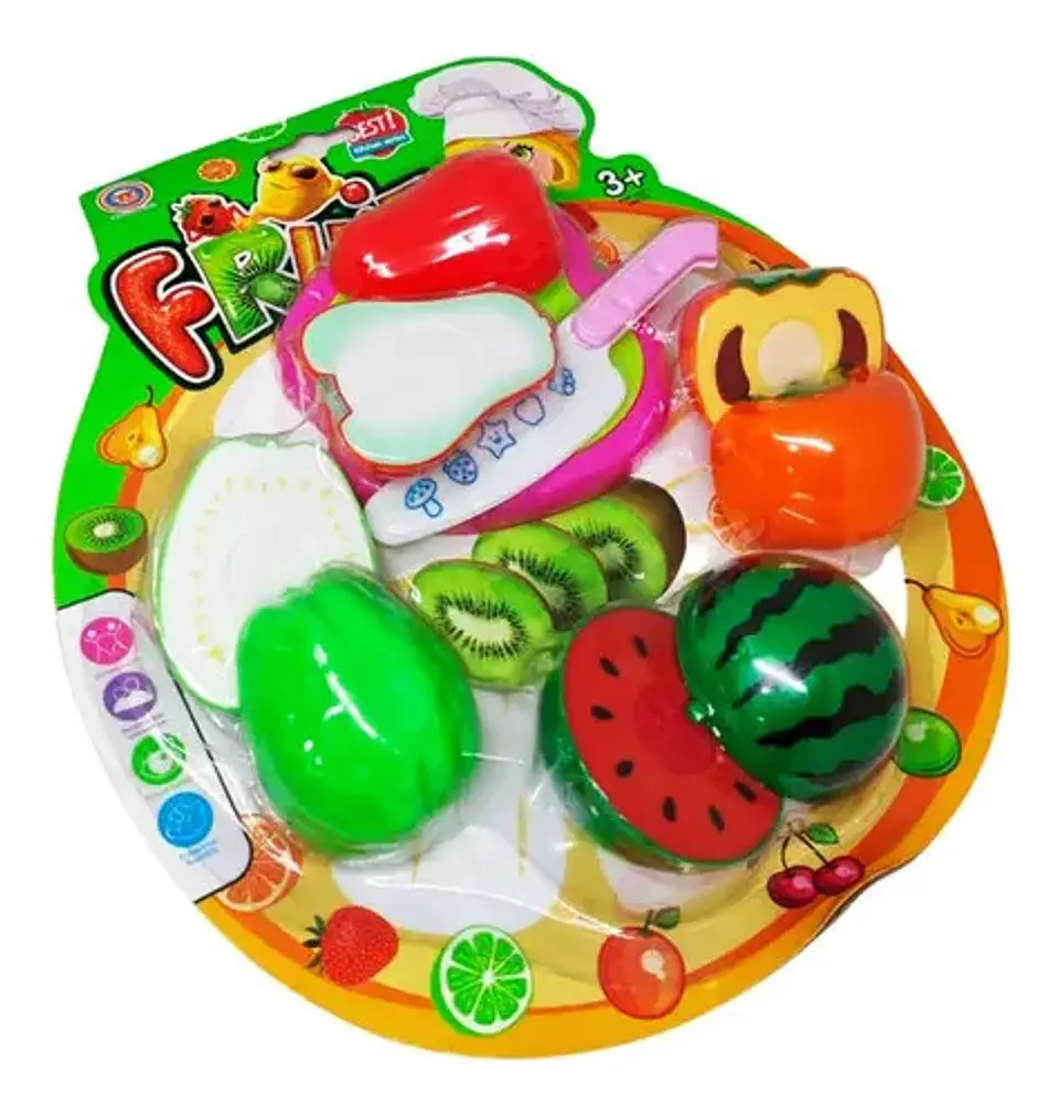 Frutas Juguete Juego Cocina Chef Niños Losa Verduras Didact 3