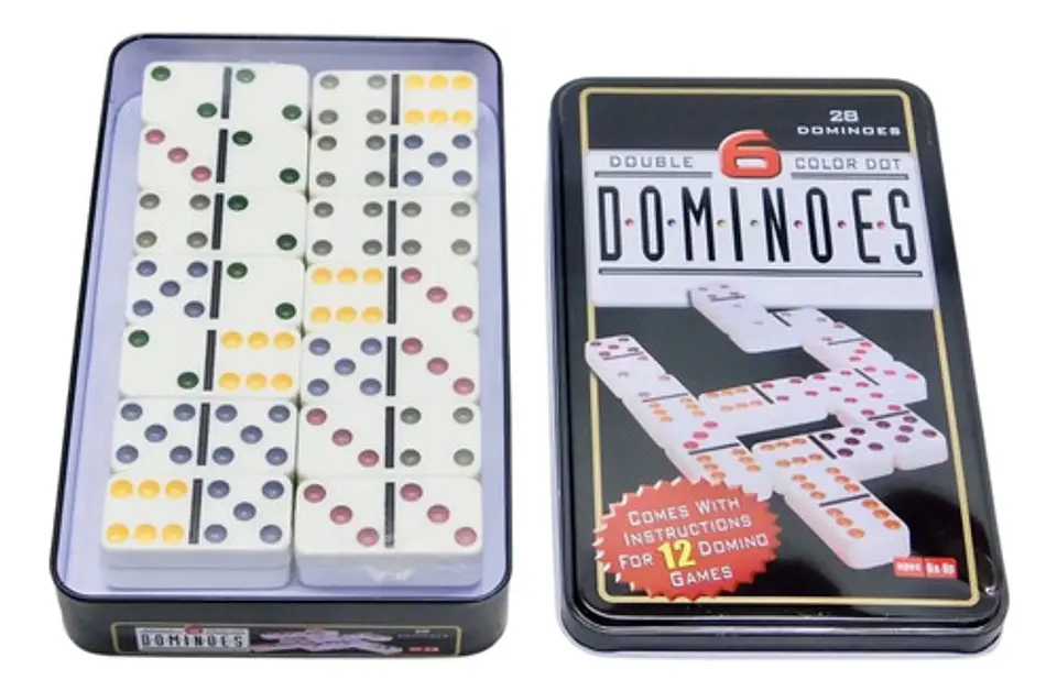 Dominó 28 Fichas Juego De Mesa Juego Estrategia Caja Fichas 6