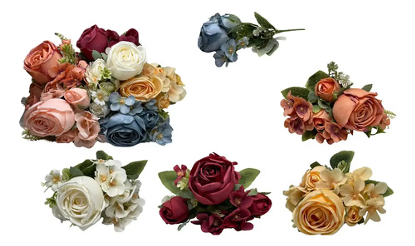 Matas Rosas Flores Artificiales Decoración Plantas 119-87 1