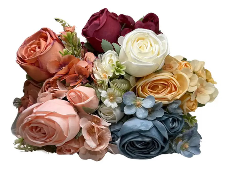 Matas Rosas Flores Artificiales Decoración Plantas 119-87 2
