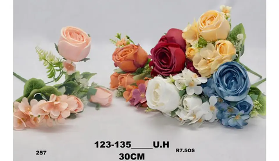 Matas Rosas Flores Artificiales Decoración Plantas 119-87 9