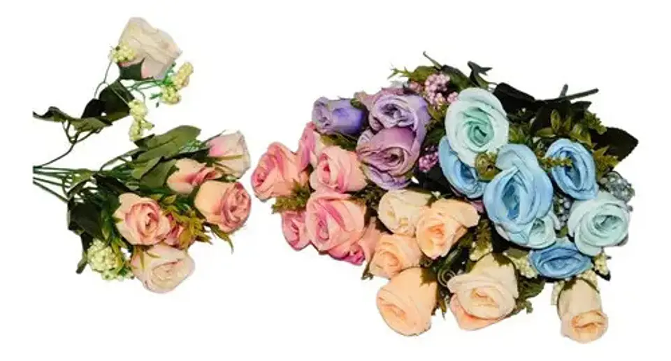 Rosas Flores Artificiales Decoración Matas Enredadera Flor   1