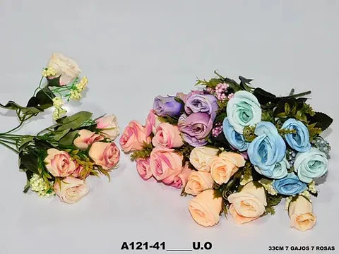 Rosas Flores Artificiales Decoración Matas Enredadera Flor  
