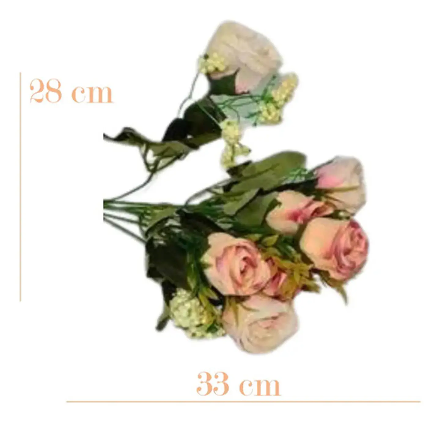 Rosas Flores Artificiales Decoración Matas Enredadera Flor   3