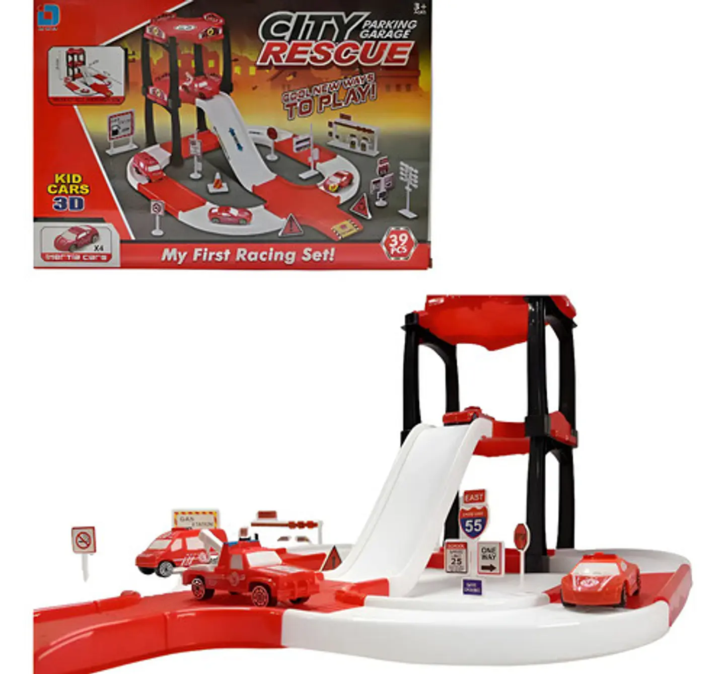 Pista Cars + 4  Carros Juguete Niños Regalo Niños Navidad    1