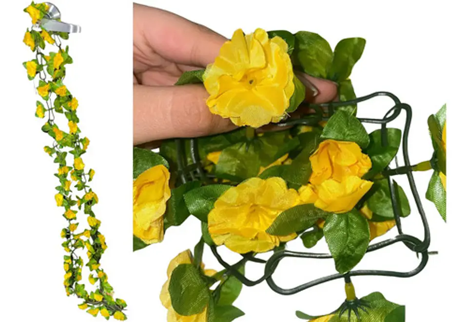 Enredadera 1 Paquete 218  Cm Hoja Mata Flores Rosas 119-76  4