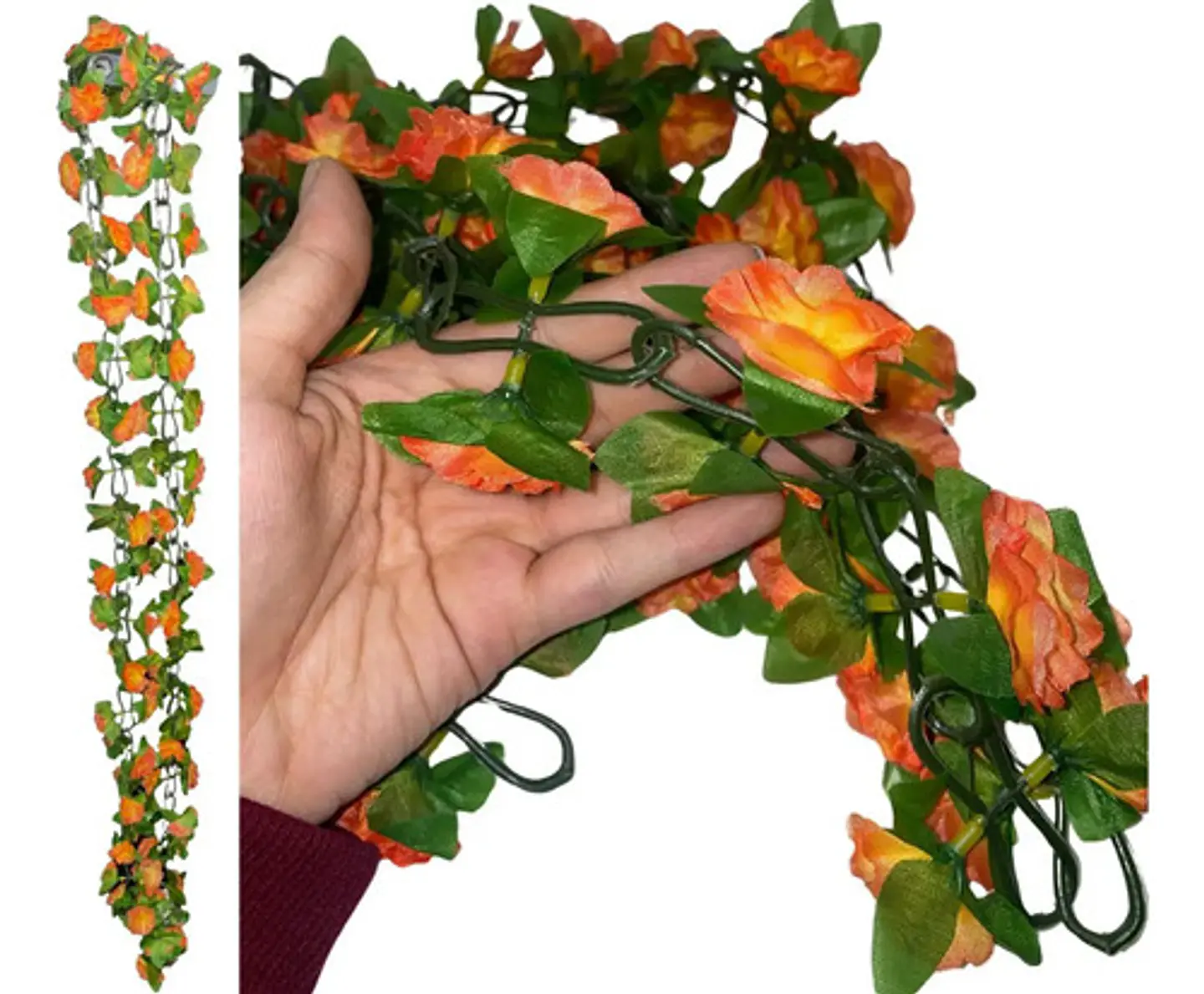 Enredadera 1 Paquete 218  Cm Hoja Mata Flores Rosas 119-76  7