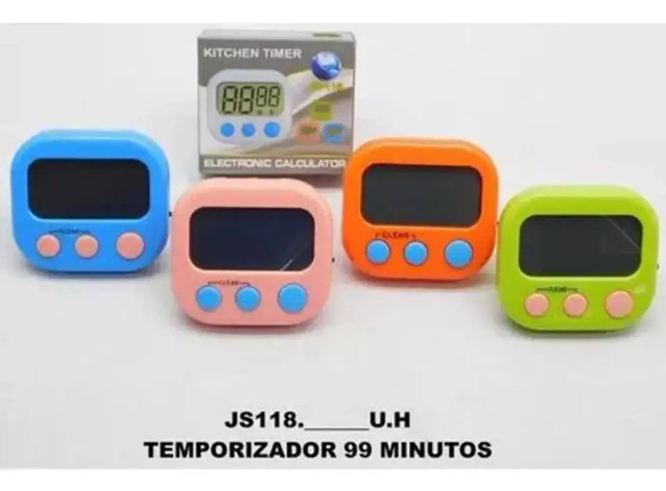 Cronómetro Digital Alarma Temporizador Cocina Lcd Digital 8