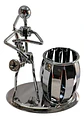 Mazugi Porta Esferos Musico Metal Plateado 1 Compartimento - Miniatura 3
