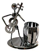 Mazugi Porta Esferos Musico Metal Plateado 1 Compartimento - Miniatura 6