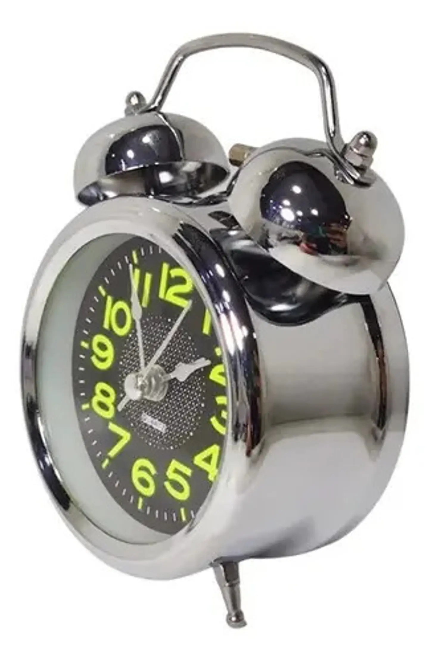  Alarma Reloj Despertador Mesa Plateado Campana Ref 670b 3