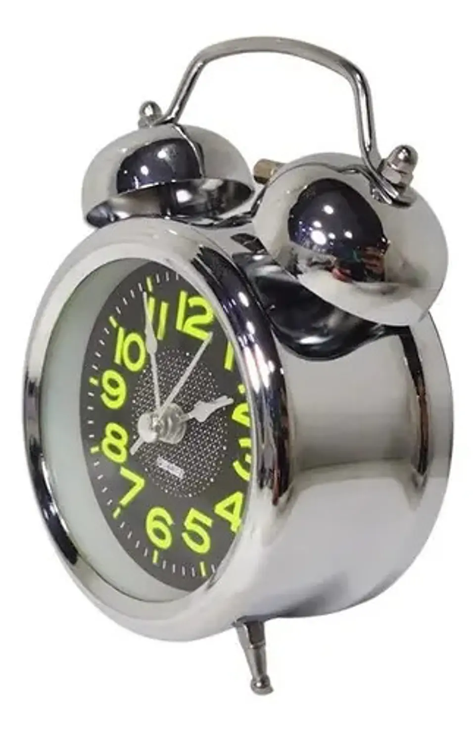  Alarma Reloj Despertador Mesa Plateado Campana Ref 670b 3