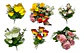 Rosas Pequeñas Matas Flores Artificiales Decoración  119-7c - Miniatura 3