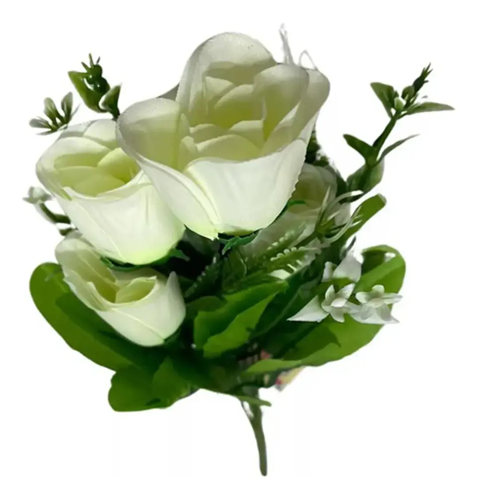 Rosas Pequeñas Matas Flores Artificiales Decoración  119-7c 4