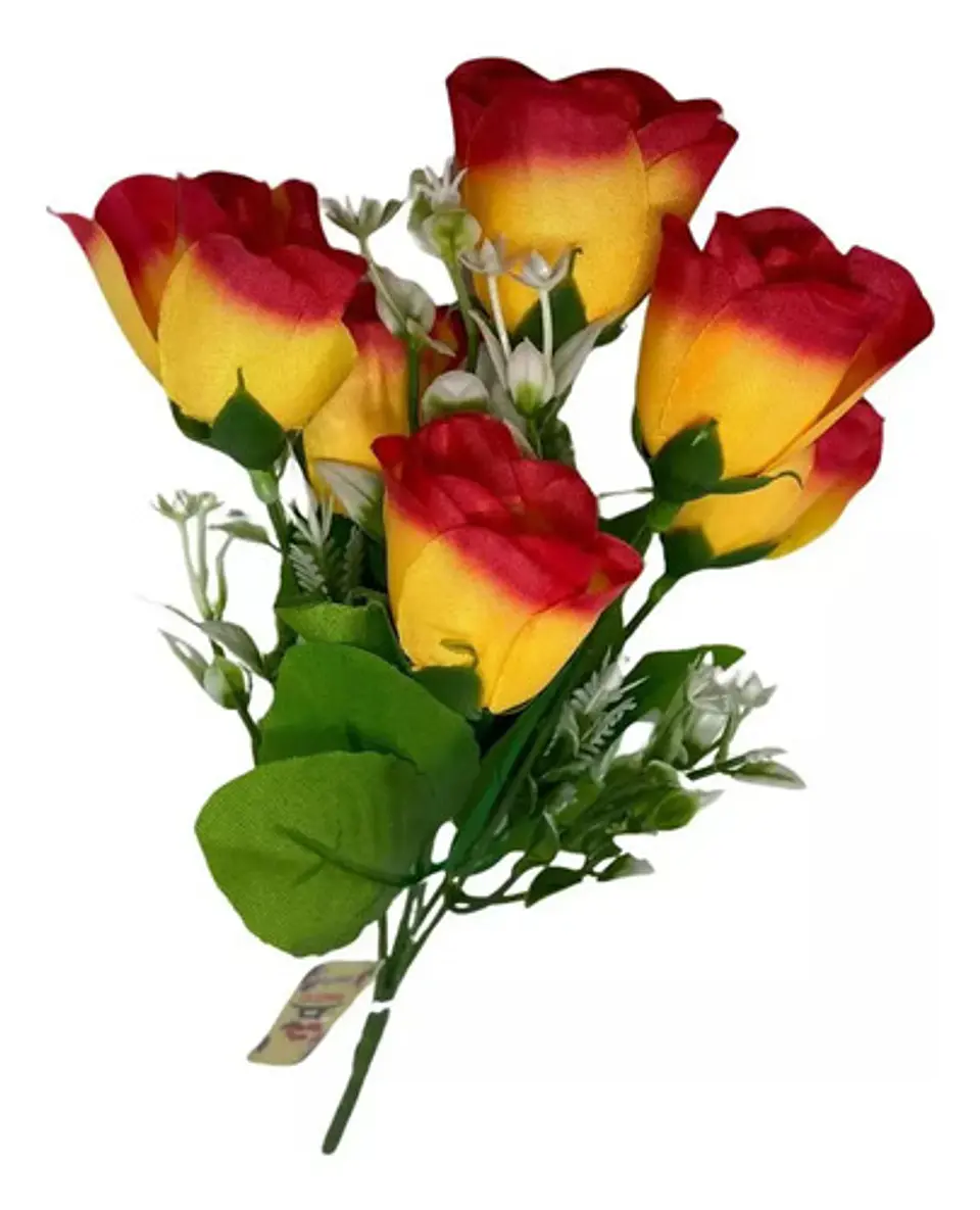 Rosas Pequeñas Matas Flores Artificiales Decoración  119-7c 5