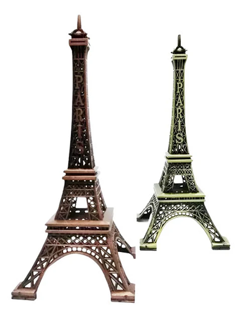 París Torre Eiffel 13 Cm Replica Decorativa Metalica Bronce 