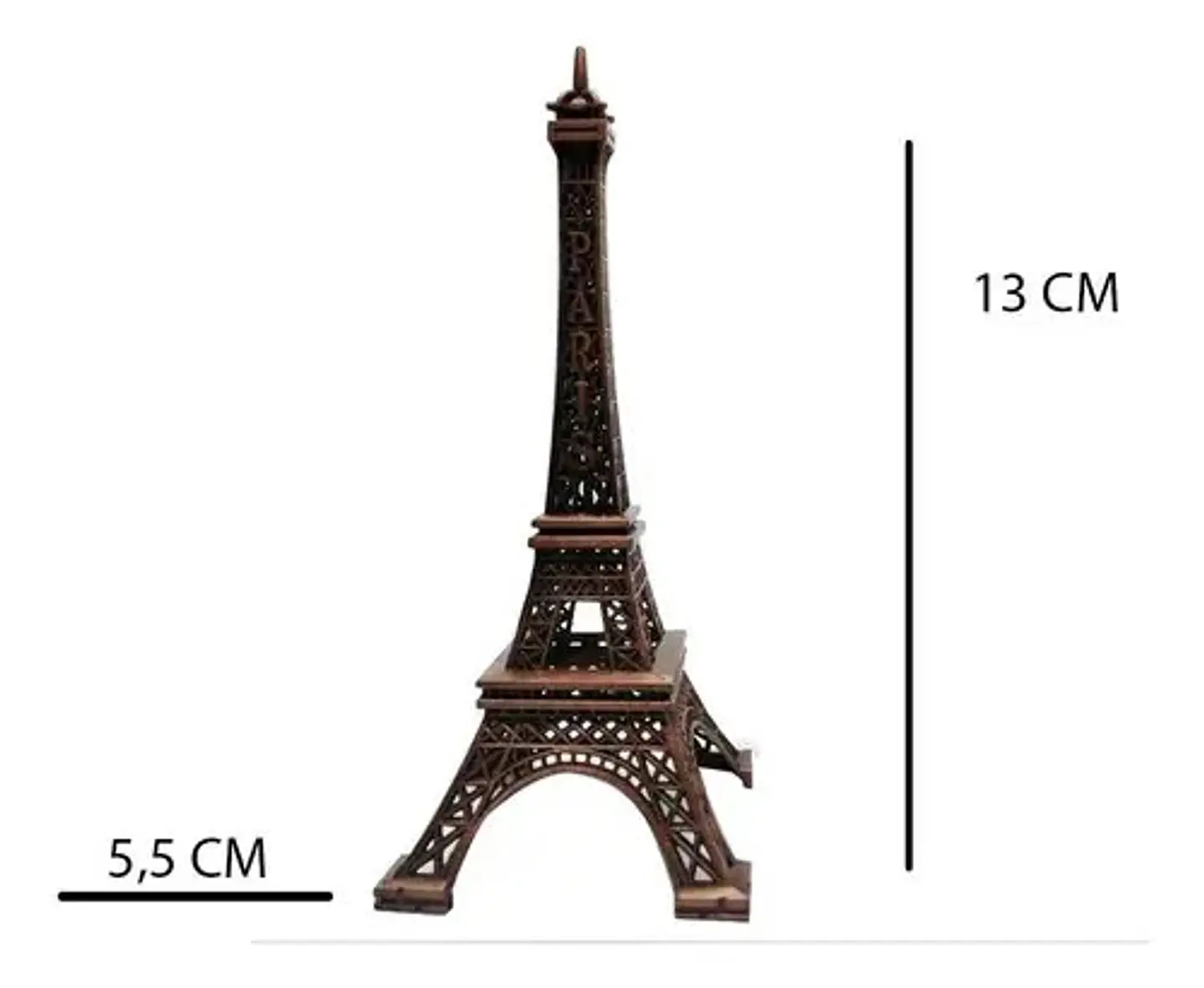 París Torre Eiffel 13 Cm Replica Decorativa Metalica Bronce  3