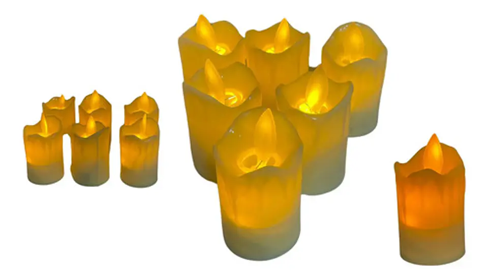 Vela X6 Decoración Navidad Luz Led 5,5 X 4cm Movimiento 1
