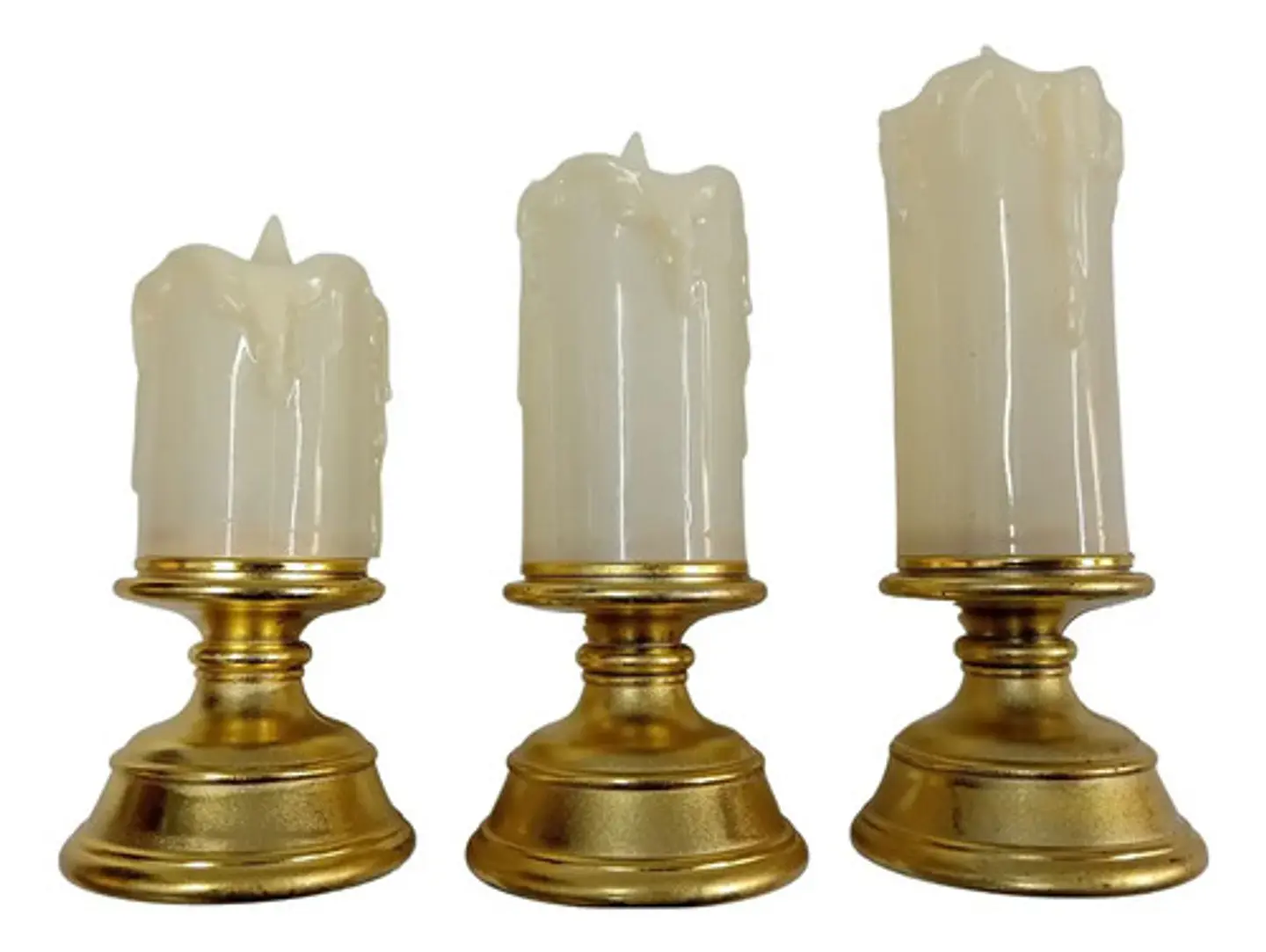 Vela Con Candelabro Decoración Veladoras Luz Led Wm1127c Luc 2
