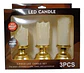 Vela Con Candelabro Decoración Veladoras Luz Led Wm1127c Luc - Miniatura 3