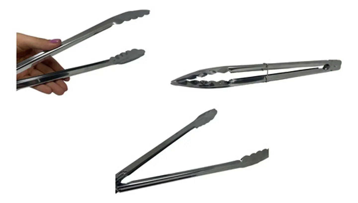 Pinza Cocina En Acero Inoxidable Para Alimentos Carne Asados 1