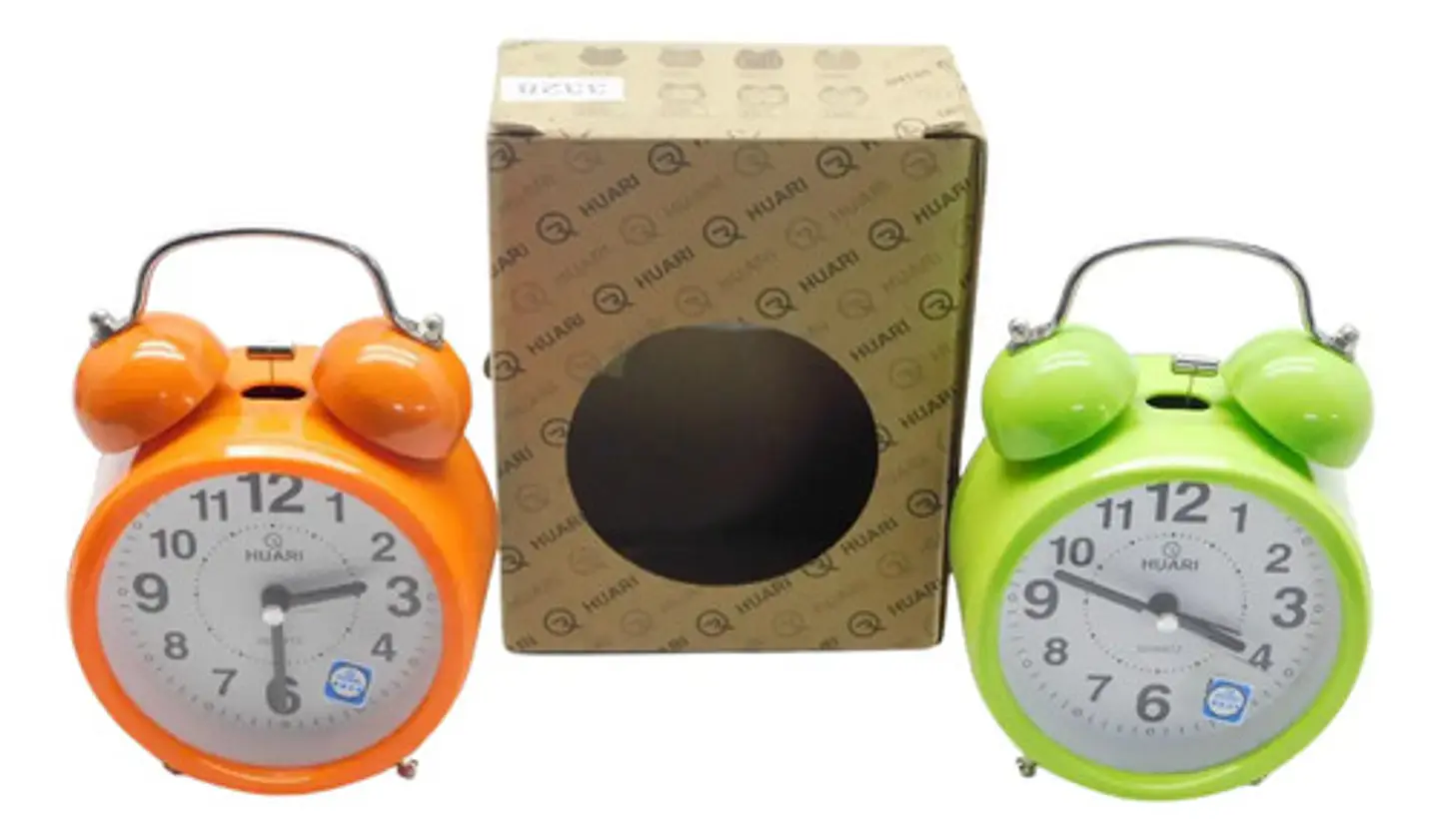 Reloj Silencioso  Despertador De Mesa Alarma Vintage 2859  2