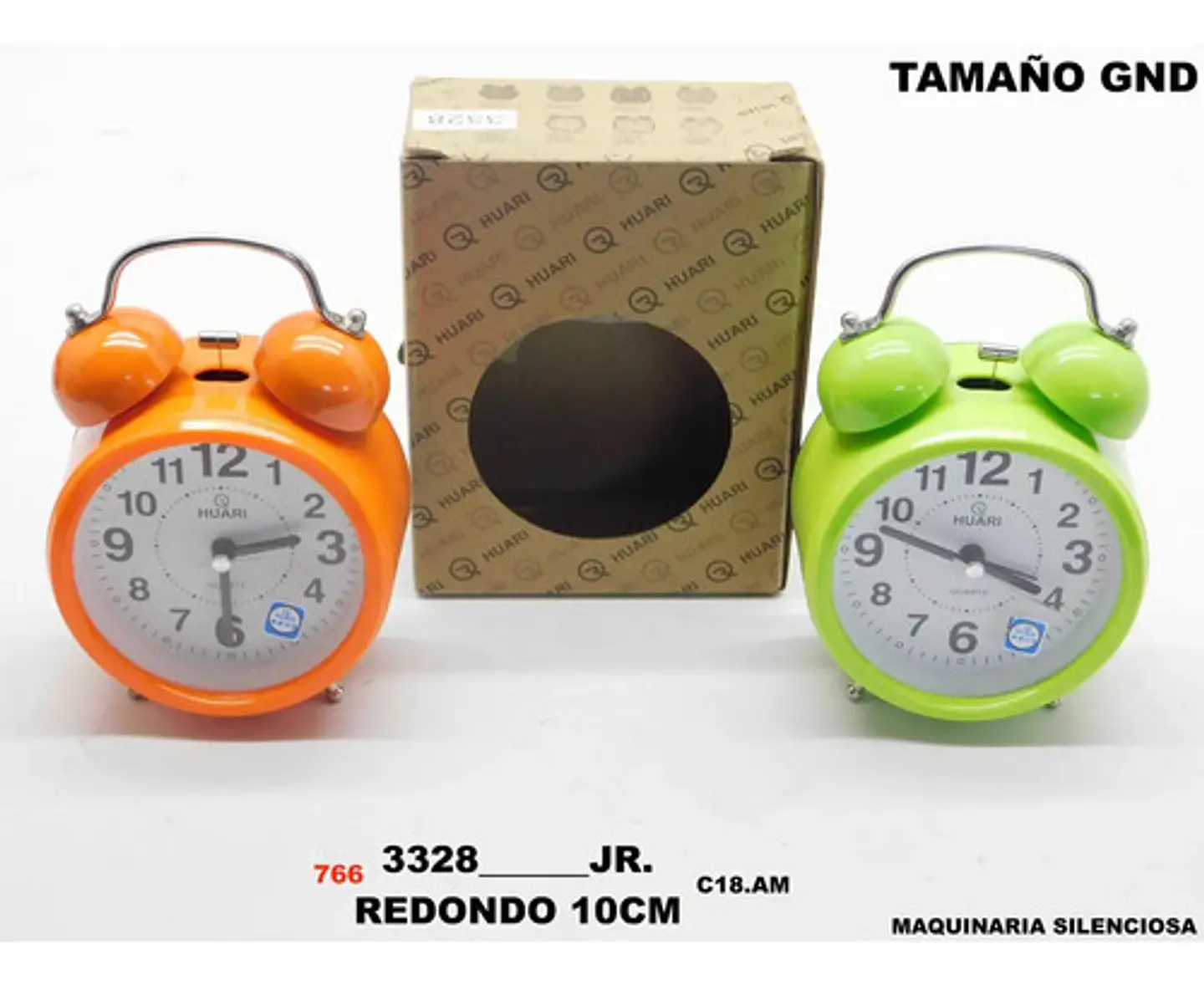 Reloj Silencioso  Despertador De Mesa Alarma Vintage 2859  3