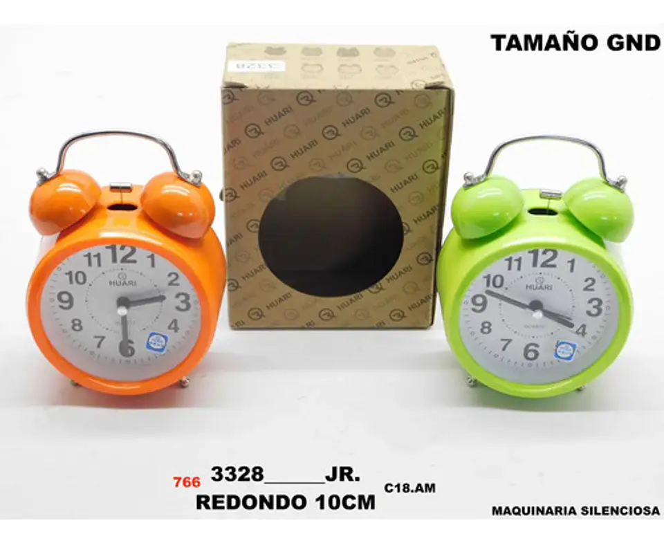 Reloj Silencioso  Despertador De Mesa Alarma Vintage 2859  3
