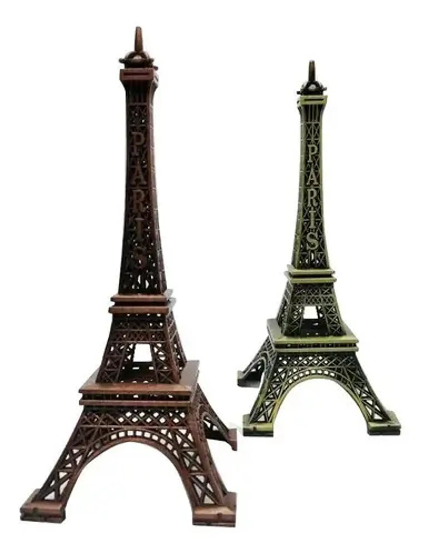 París Torre Eiffel 22 Cm Replica Decorativa Metalica Bronce  2