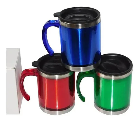 Mug Tapa Hermetica Acero Inoxidable 450 Mililitros Xt450 Reg
