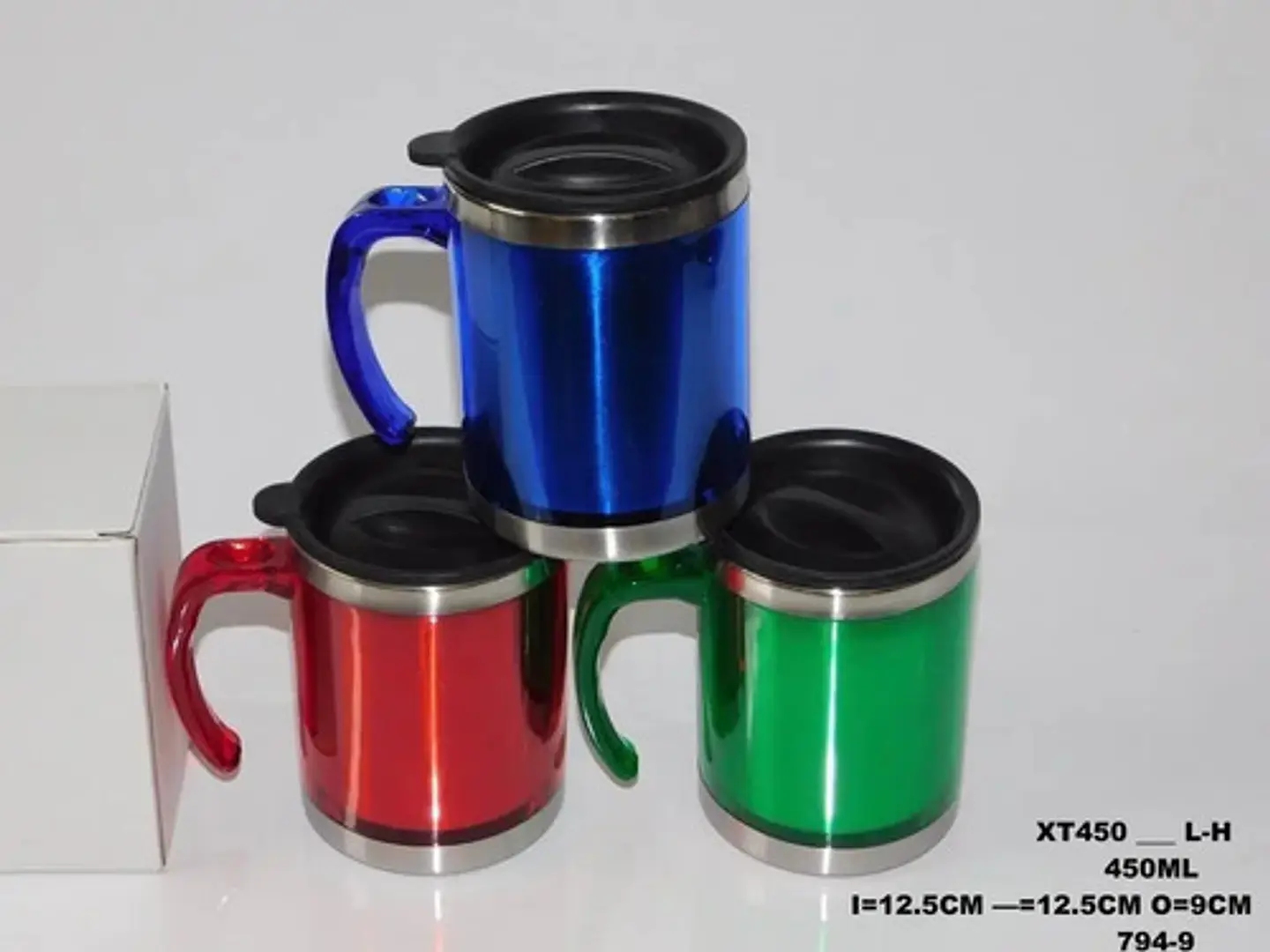 Mug Tapa Hermetica Acero Inoxidable 450 Mililitros Xt450 Reg 2