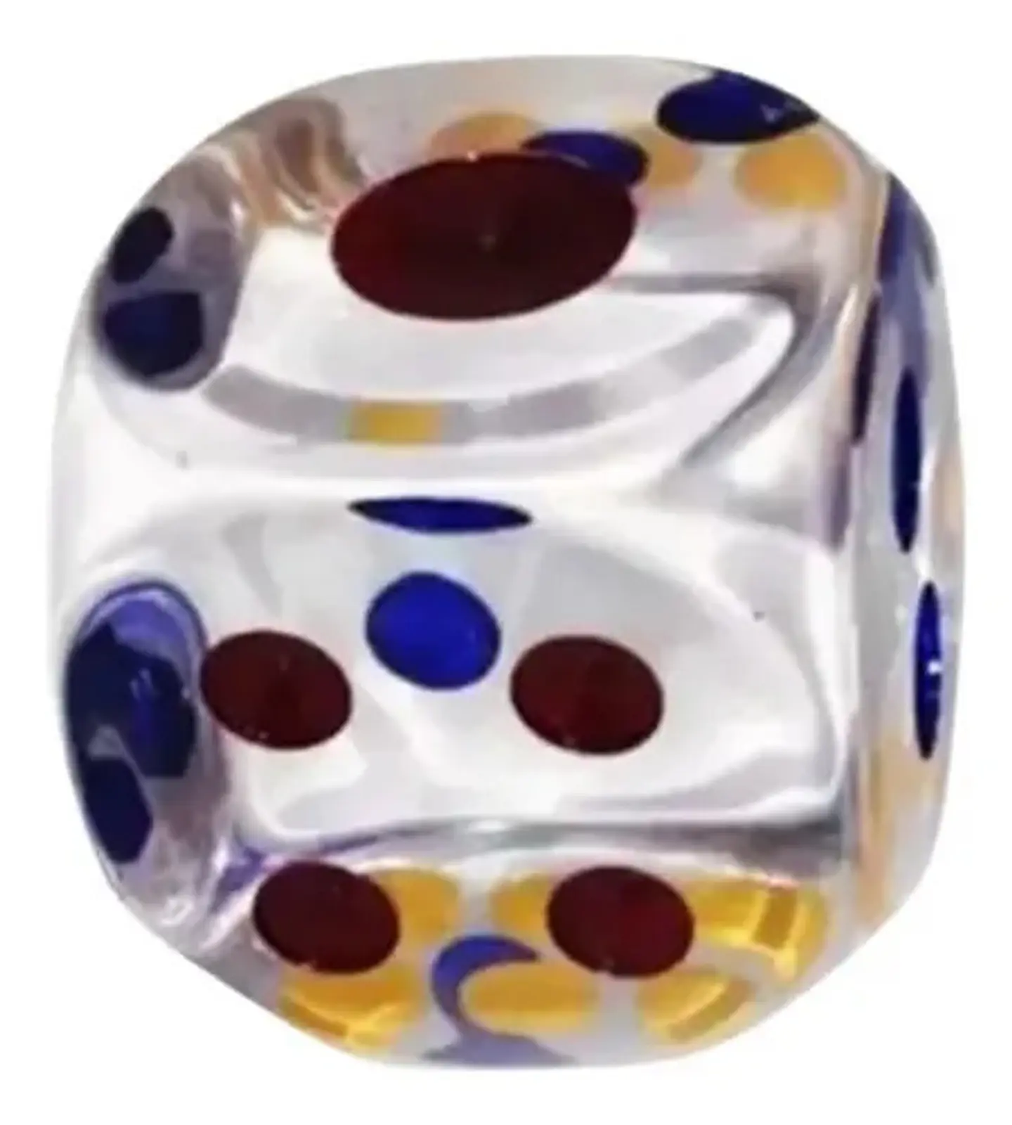Dados Grandes Transparente Puntos Azules Rojos Poker 1 Dado 2