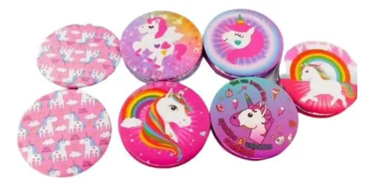 Espejo Plástico Cartera Diseño Unicornio -dd109 1