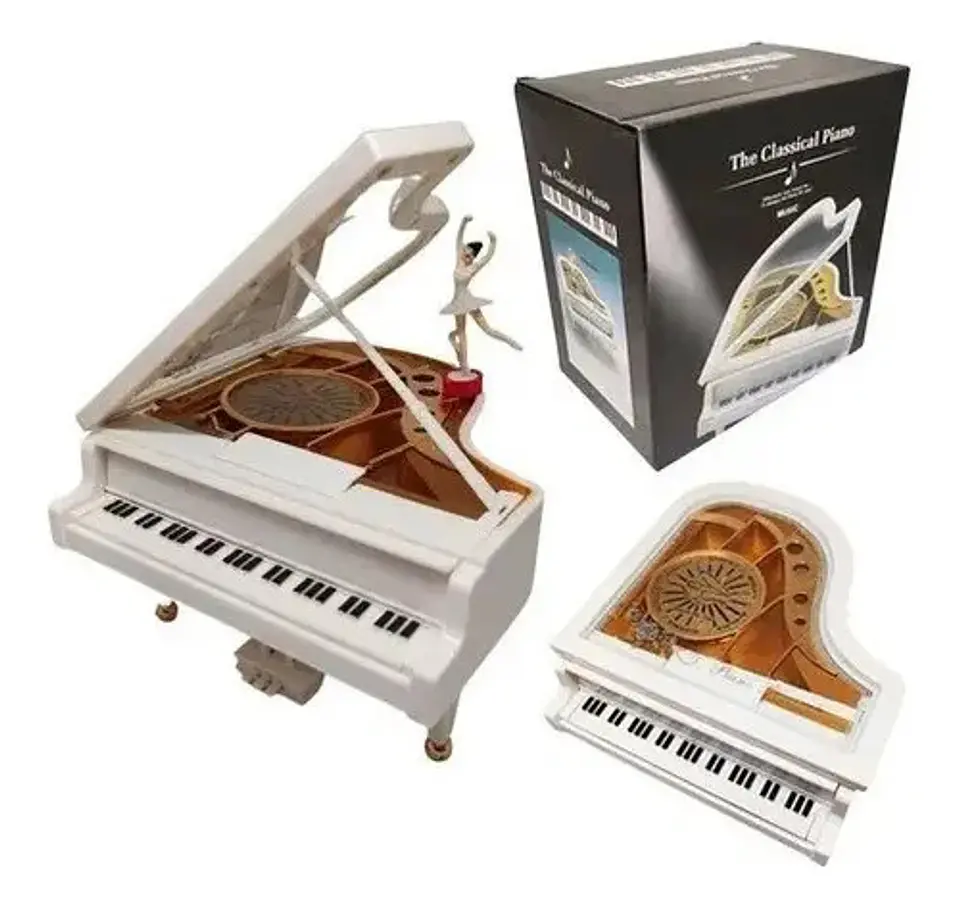 Joyero Piano Bailarina Musical Regalo Amor Y Amistad 2