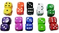 Dados X20 Und Color Mate  2cm Poker Cartas Juego Mesa  - Miniatura 1