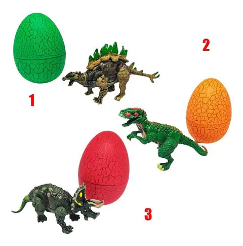 Huevo Sorpresa Rex Regalo Piñata Juguete Dinosaurio X 3und
