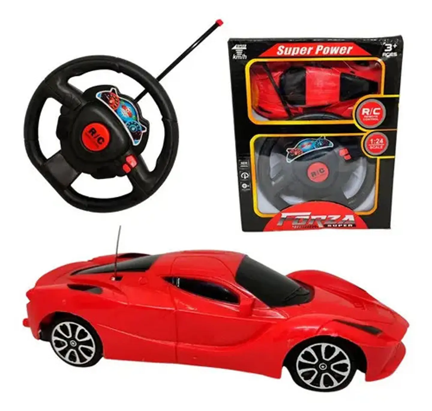 Carro Control Remoto Juguete Auto Niño Regalo Escala 1:24  2