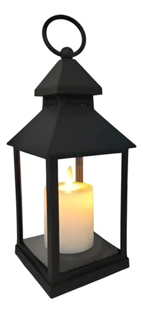 Farol Vela Eléctrica Led Luz X 1 Und Decoración Lampara 20cm